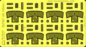 1/700 IJN 5500t 140mm Turrets II (Resin + PE + 7 barrels) - Rainbow Model