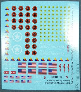 1/100 American Decals - Battlefront Miniatures