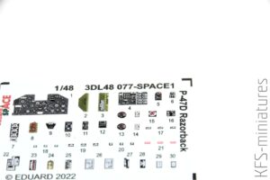 1/48 P-47D Razorback - Dodatki do modelu Tamiya - Eduard