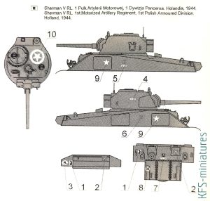 Polskie Shermany - 1 Dywizja Pancerna - Kalkomanie - Toro Model