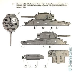 Polskie Shermany - 1 Dywizja Pancerna - Kalkomanie - Toro Model