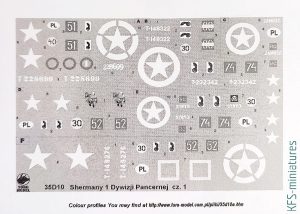 Polskie Shermany - 1 Dywizja Pancerna - Kalkomanie - Toro Model