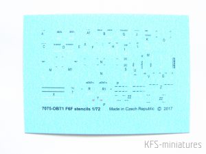 1/72 F6F Hellcat Stencils - Eduard