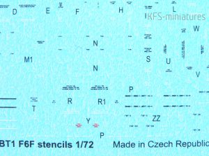 1/72 F6F Hellcat Stencils - Eduard