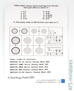 1/72 Ki 84 Hayate - Maski - DEAD Design Models