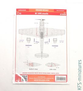 1/72 Bf 109E Special Hobby - Dodatki