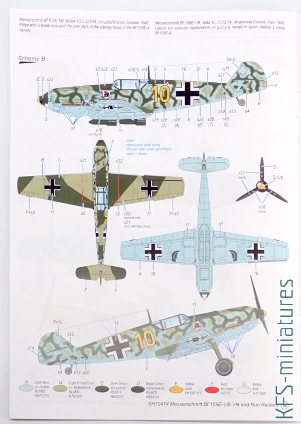 1/72 Messerschmitt Bf 109E-1/B - Special Hobby - KFS-miniatures