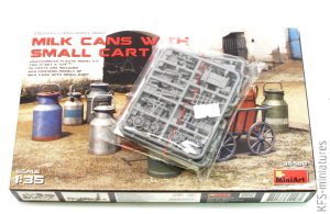 1/35 Milk cans with small cart - MiniArt