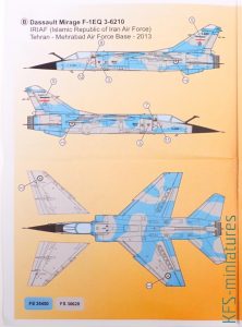 1/72 Iranian Air Force “Mirage F.1” - Kalkomanie -  KMA Modeller