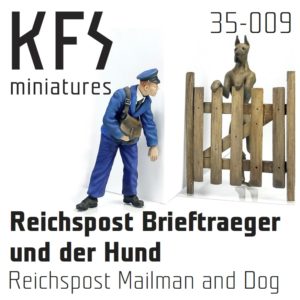 1/35 Reichspost Worker & Dog
